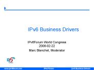 IPv6 Business Drivers