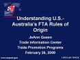 Understanding U'S'Australias FTA Rules of Origin PowerPoint PPT Presentation
