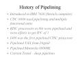 History of Pipelining PowerPoint PPT Presentation