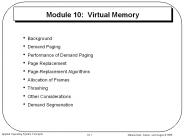 Module 10: Virtual Memory
