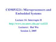 COMP3221: Microprocessors and Embedded Systems