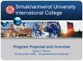 Srinakharinwirot University International College PowerPoint PPT Presentation