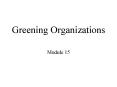 Greening Organizations PowerPoint PPT Presentation