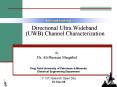 Directional Ultra Wideband (UWB) Channel Characterization PowerPoint PPT Presentation