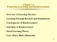 Chapter 4 Fostering Learning and Reinforcement PowerPoint PPT Presentation
