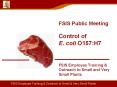 FSIS Public Meeting Control of E' coli O157:H7 PowerPoint PPT Presentation