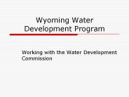 Wyoming Water Development Program