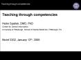 Teaching through competencies PowerPoint PPT Presentation