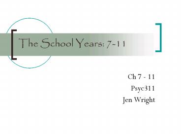 The School Years: 711