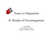 Topics%20in%20Magnetism%20II.%20Models%20of%20Ferromagnetism