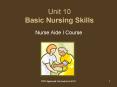 Unit 10 Basic Nursing Skills PowerPoint PPT Presentation