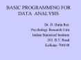 BASIC PROGRAMMING FOR DATA ANALYSIS PowerPoint PPT Presentation