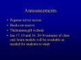 Announcements PowerPoint PPT Presentation