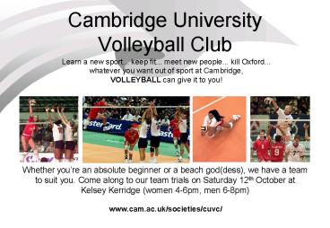 Cambridge University Volleyball Club