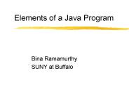 Elements of a Java Program