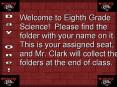 Welcome to Eighth Grade Science Please find the folder with your name on it' This is your assigned s PowerPoint PPT Presentation