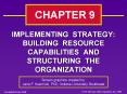 IMPLEMENTING STRATEGY: BUILDING RESOURCE CAPABILITIES AND STRUCTURING THE ORGANIZATION PowerPoint PPT Presentation