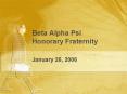 Beta Alpha Psi Honorary Fraternity PowerPoint PPT Presentation