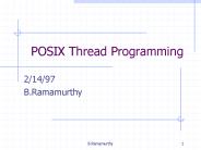 POSIX Thread Programming
