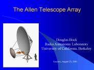 The Allen Telescope Array