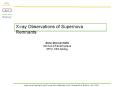 X-ray Observations of Supernova Remnants PowerPoint PPT Presentation