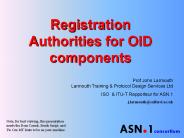 Registration Authorities for OID components