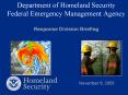 Department of Homeland Security Federal Emergency Management Agency Response Division Briefing Novem PowerPoint PPT Presentation
