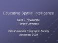 Educating Spatial Intelligence PowerPoint PPT Presentation