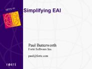Simplifying EAI
