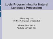 Logic Programming for Natural Language Processing