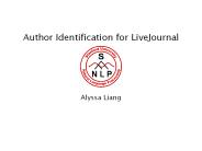 Author Identification for LiveJournal