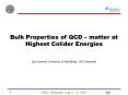 Bulk Properties of QCD  PowerPoint PPT Presentation