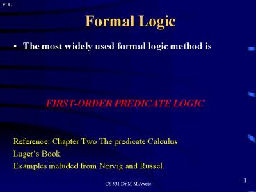 Formal Logic