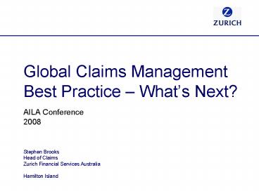 Global Claims Management Best Practice Whats Next