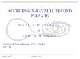 ACCRETING XRAY MILLISECOND PULSARS PowerPoint PPT Presentation