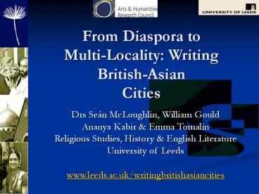 From Diaspora to Multi-Locality: Writing British-Asian Cities