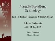Portable Broadband Seismology