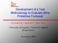 Development of a Test Methodology to Evaluate Mine Protective Footwear PowerPoint PPT Presentation