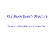 ISS Muon Bunch Structure