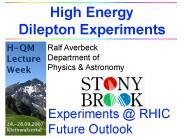High Energy Dilepton Experiments