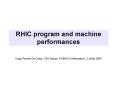 RHIC program and machine performances PowerPoint PPT Presentation