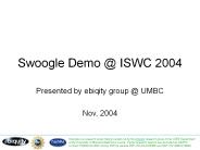 Swoogle Demo @ ISWC 2004