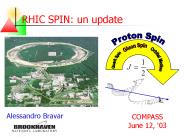 RHIC SPIN: un update