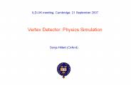 Vertex Detector: Physics Simulation