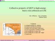 Collective property of QGP in highenergy