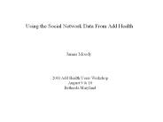 Using the Social Network Data From Add Health