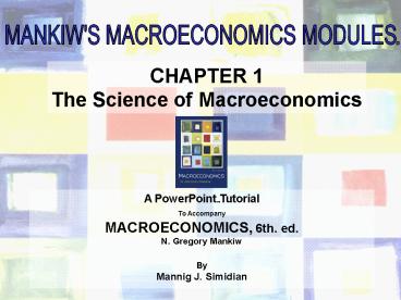 The Science of Macroeconomics