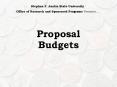 Proposal Budgets PowerPoint PPT Presentation