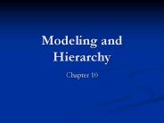 Modeling and Hierarchy