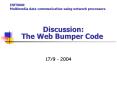 Discussion: The Web Bumper Code PowerPoint PPT Presentation
